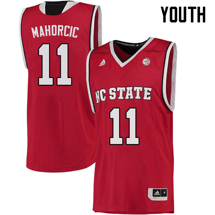 Youth #11 Dusan Mahorcic NC State Wolfpack College Basketball Jerseys Sale-Red - Click Image to Close